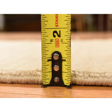 Load image into Gallery viewer, 2&#39;x3&#39; Moccasin Yellow, Modern, Strike Off, Hand Knotted, Wool And Silk Nepali, Sample Mat, Oriental Rug FWR469530