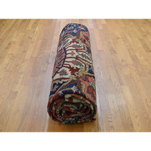 Load image into Gallery viewer, 12&#39;1&quot;x19&#39;2&quot; Auburn Red, Antique Persian Serapi Heriz, Hand Knotted, 100% Wool, Some Wear, Clean, Oversized, Oriental Rug FWR469566