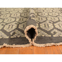 Load image into Gallery viewer, 11&#39;8&quot;x15&#39; Carbon Gray, All Over Paisley Design, Turkish Knot Oushak, Pure Wool, Hand Knotted, Oversized Oriental Rug FWR469572