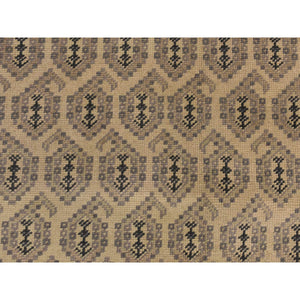 11'8"x14'9" Dutch White, Turkish Knot Paisley Design, 100% Wool, Hand Knotted, Oversized, Oriental Rug FWR469584