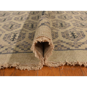 11'8"x14'9" Dutch White, Turkish Knot Paisley Design, 100% Wool, Hand Knotted, Oversized, Oriental Rug FWR469584