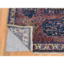 Load image into Gallery viewer, 13&#39;5&quot;x19&#39;8&quot; Alabaster White, Antique Persian Kerman With Poetry And Animal Figurines, Birds And Tigers, Hand Knotted, Pure Wool, Oversized Oriental Rug FWR469590