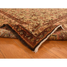 Load image into Gallery viewer, 8&#39;3&quot;x11&#39;5&quot; Biscotti Brown, Antique Persian With Fish Tabriz All Over Herat Design, Pure Wool, Hand Knotted, Oriental Rug FWR469596