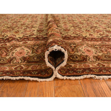 Load image into Gallery viewer, 8&#39;3&quot;x11&#39;5&quot; Biscotti Brown, Antique Persian With Fish Tabriz All Over Herat Design, Pure Wool, Hand Knotted, Oriental Rug FWR469596