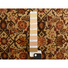 Load image into Gallery viewer, 8&#39;3&quot;x11&#39;5&quot; Biscotti Brown, Antique Persian With Fish Tabriz All Over Herat Design, Pure Wool, Hand Knotted, Oriental Rug FWR469596