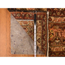 Load image into Gallery viewer, 8&#39;3&quot;x11&#39;5&quot; Biscotti Brown, Antique Persian With Fish Tabriz All Over Herat Design, Pure Wool, Hand Knotted, Oriental Rug FWR469596