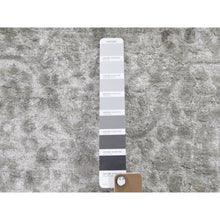 Load image into Gallery viewer, 3&#39;2&quot;x5&#39;1&quot; Cloud Gray, Broken Persian Design, Hand Knotted, Wool And Pure Silk, Oriental Rug FWR469608