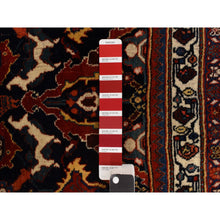 Load image into Gallery viewer, 12&#39;6&quot;x20&#39;1&quot; Midnight Blue, Antique Persian Bijar, Densley Woven With Fine Wool, Good Condition, Repetitive All Over Tribal Guls Design, Hand Knotted, Oversized, Oriental Rug FWR469632