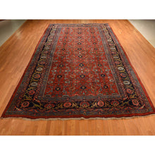 Load image into Gallery viewer, 11&#39;2&quot;x18&#39;5&quot; Prismatic Red, Antique Persian Bijar with All Over Flower Design, Wool Weft, XL Long and Narrow, Good Condition, Thick and Plush, 100% Wool, Hand Knotted Oriental Rug FWR469650