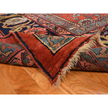 Load image into Gallery viewer, 11&#39;2&quot;x18&#39;5&quot; Prismatic Red, Antique Persian Bijar With All Over Flower Design, Wool Weft, Xl Long And Narrow, Good Condition, Thick And Plush, 100% Wool, Hand Knotted Oriental Rug FWR469650