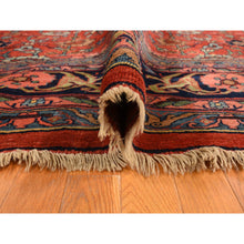 Load image into Gallery viewer, 11&#39;2&quot;x18&#39;5&quot; Prismatic Red, Antique Persian Bijar with All Over Flower Design, Wool Weft, XL Long and Narrow, Good Condition, Thick and Plush, 100% Wool, Hand Knotted Oriental Rug FWR469650