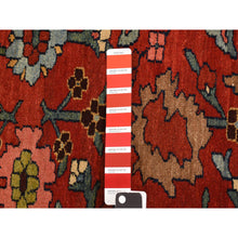 Load image into Gallery viewer, 11&#39;2&quot;x18&#39;5&quot; Prismatic Red, Antique Persian Bijar with All Over Flower Design, Wool Weft, XL Long and Narrow, Good Condition, Thick and Plush, 100% Wool, Hand Knotted Oriental Rug FWR469650