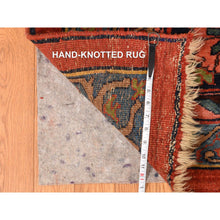 Load image into Gallery viewer, 11&#39;2&quot;x18&#39;5&quot; Prismatic Red, Antique Persian Bijar with All Over Flower Design, Wool Weft, XL Long and Narrow, Good Condition, Thick and Plush, 100% Wool, Hand Knotted Oriental Rug FWR469650