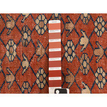 Load image into Gallery viewer, 12&#39;6&quot;x19&#39;6&quot; Dark Coral, Antique Persian Bakshaish With Geometric Anchored Medallion Design, Even Wear, Clean, Good Condition, Sides And Ends Secured, 100% Wool, Hand Knotted, Xl Long And Narrow, Oriental Rug FWR469656