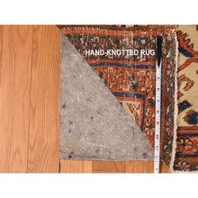 Load image into Gallery viewer, 12&#39;6&quot;x19&#39;6&quot; Dark Coral, Antique Persian Bakshaish With Geometric Anchored Medallion Design, Even Wear, Clean, Good Condition, Sides And Ends Secured, 100% Wool, Hand Knotted, Xl Long And Narrow, Oriental Rug FWR469656