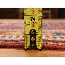 Load image into Gallery viewer, 4&#39;1&quot;x5&#39; Midnight Blue With Crimson Red, Antique Persian Afshar, Clean, Even Wear, Wool Weft, Intricate Repetitive Design, Multiple Borders, 100% Wool, Hand Knotted, Oriental, Squarish Rug FWR469698