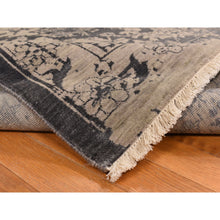 Load image into Gallery viewer, 9&#39;1&quot;x12&#39; Tan Color, Broken And Erased Persian Design, Wool And Silk, Transitional, Hand Knotted, Oriental Rug FWR469728