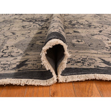 Load image into Gallery viewer, 9&#39;1&quot;x12&#39; Tan Color, Broken And Erased Persian Design, Wool And Silk, Transitional, Hand Knotted, Oriental Rug FWR469728
