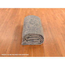 Load image into Gallery viewer, 9&#39;1&quot;x12&#39; Tan Color, Broken And Erased Persian Design, Wool And Silk, Transitional, Hand Knotted, Oriental Rug FWR469728