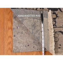 Load image into Gallery viewer, 9&#39;1&quot;x12&#39; Tan Color, Broken And Erased Persian Design, Wool And Silk, Transitional, Hand Knotted, Oriental Rug FWR469728