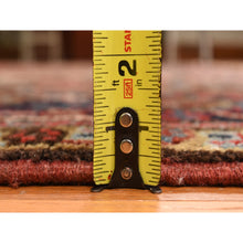 Load image into Gallery viewer, 11&#39;x13&#39; Crimson Red, Semi Antique, Persian Heriz, Full Pile, Clean, Soft And In Very Good Condition, 100% Wool, Hand Knotted, Squarish, Oriental Rug FWR469740
