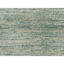 Load image into Gallery viewer, 2&#39;x3&#39; Mist Green, Sample, Strike Off, Pure Sari Silk, Hand Knotted, Plain Solid Design, Mat, Oriental Rug FWR469752