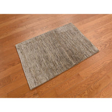 Load image into Gallery viewer, 2&#39;x3&#39; Cashmere Brown, Pure Sari Silk, Hand Knotted, Plain Solid Design, Sample, Strike Off, Mat, Oriental Rug FWR469758