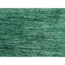 Load image into Gallery viewer, 2&#39;x3&#39;1&quot; Spruce Green, Plain Solid Design, Sample, Strike Off, Pure Sari Silk, Hand Knotted, Mat, Oriental Rug FWR469764