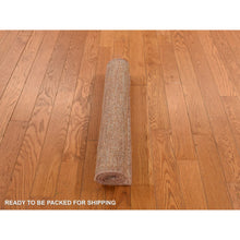 Load image into Gallery viewer, 2&#39;x3&#39;1&quot; Antique Brass Brown, Pure Sari Silk, Plain Solid Design, Sample, Strike Off, Hand Knotted, Mat, Oriental Rug FWR469776