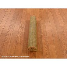 Load image into Gallery viewer, 2&#39;x3&#39;1&quot; Copper Brown, Plain Solid Design, Pure Sari Silk, Sample, Strike Off, Hand Knotted, Mat, Oriental Rug FWR469788