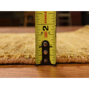 2'x3'1" Copper Brown, Plain Solid Design, Pure Sari Silk, Sample, Strike Off, Hand Knotted, Mat, Oriental Rug FWR469788