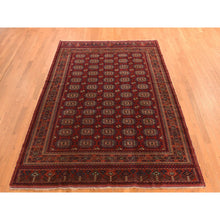 Load image into Gallery viewer, 6&#39;10&quot;x9&#39;7&quot; Angels Red, Antique Tourkaman, Clean, Even Soft Pile, Elephant Feet Gul Design, Super Dense Weave, 100% Wool, Hand Knotted, Oriental Rug FWR469830