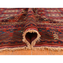 Load image into Gallery viewer, 6&#39;10&quot;x9&#39;7&quot; Angels Red, Antique Tourkaman, Clean, Even Soft Pile, Elephant Feet Gul Design, Super Dense Weave, 100% Wool, Hand Knotted, Oriental Rug FWR469830