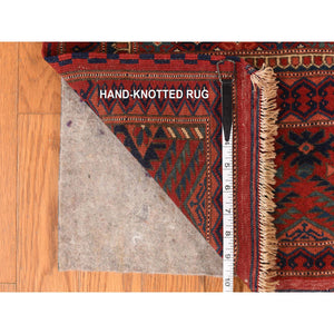 6'10"x9'7" Angels Red, Antique Tourkaman, Clean, Even Soft Pile, Elephant Feet Gul Design, Super Dense Weave, 100% Wool, Hand Knotted, Oriental Rug FWR469830