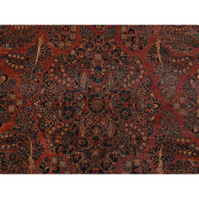Load image into Gallery viewer, 10&#39;x13&#39;4&quot; Cinnamon Red, Antique Persian Sarouk, Clean, Soft, Sheared Down, Low Pile, 100% Wool, Hand Knotted, Oriental Rug FWR469836