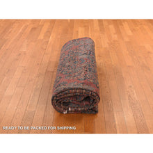 Load image into Gallery viewer, 10&#39;x13&#39;4&quot; Cinnamon Red, Antique Persian Sarouk, Clean, Soft, Sheared Down, Low Pile, 100% Wool, Hand Knotted, Oriental Rug FWR469836