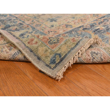 Load image into Gallery viewer, 9&#39;x11&#39;9&quot; Beaver Brown, Antiqued Persian Ziegler Mahal Design, Distressed, Zero Pile, Shaved Low, 100% Wool, Hand Knotted Oriental Rug FWR469914
