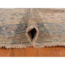 Load image into Gallery viewer, 9&#39;x11&#39;9&quot; Beaver Brown, Antiqued Persian Ziegler Mahal Design, Distressed, Zero Pile, Shaved Low, 100% Wool, Hand Knotted Oriental Rug FWR469914