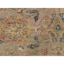 Load image into Gallery viewer, 9&#39;x11&#39;9&quot; Beaver Brown, Antiqued Persian Ziegler Mahal Design, Distressed, Zero Pile, Shaved Low, 100% Wool, Hand Knotted Oriental Rug FWR469914