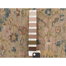 Load image into Gallery viewer, 9&#39;x11&#39;9&quot; Beaver Brown, Antiqued Persian Ziegler Mahal Design, Distressed, Zero Pile, Shaved Low, 100% Wool, Hand Knotted Oriental Rug FWR469914