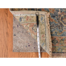 Load image into Gallery viewer, 9&#39;x11&#39;9&quot; Beaver Brown, Antiqued Persian Ziegler Mahal Design, Distressed, Zero Pile, Shaved Low, 100% Wool, Hand Knotted Oriental Rug FWR469914