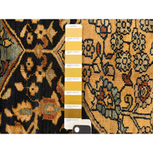 Load image into Gallery viewer, 6&#39;8&quot;x19&#39;3&quot; Midnight Blue with Yellow, Antique Persian Bakhtiari in an Excellent Condition, Diamond Shape Garden Medallion Design, Hand Knotted, Pure Wool, Gallery Size Wide Runner, Oriental Rug FWR469932