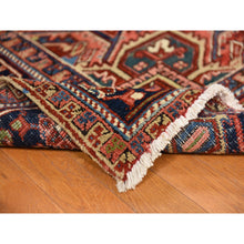 Load image into Gallery viewer, 8&#39;9&quot;x12&#39;3&quot; Scarlet Red, Antique Persian Heriz, Clean, Excellent Condition, Light And Dark Side Highlights, Soft With Sides And Ends Secured, Full Pile, 100% Wool, Hand Knotted Oriental Rug FWR469944