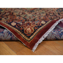 Load image into Gallery viewer, 13&#39;8&quot;x15&#39;10&quot; Cinnamon Red, Antique Persian Sarouk, XL Squarish Size, Clean, Excellent Condition, Light and Dark Side Highlights, Soft with Sides and Ends Secured, 100% Wool, Hand Knotted Oriental Rug FWR469956