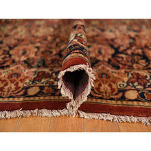 Load image into Gallery viewer, 13&#39;8&quot;x15&#39;10&quot; Cinnamon Red, Antique Persian Sarouk, Xl Squarish Size, Clean, Excellent Condition, Light And Dark Side Highlights, Soft With Sides And Ends Secured, 100% Wool, Hand Knotted Oriental Rug FWR469956