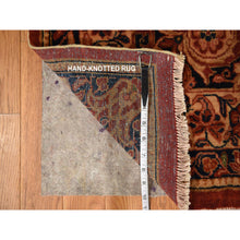 Load image into Gallery viewer, 13&#39;8&quot;x15&#39;10&quot; Cinnamon Red, Antique Persian Sarouk, Xl Squarish Size, Clean, Excellent Condition, Light And Dark Side Highlights, Soft With Sides And Ends Secured, 100% Wool, Hand Knotted Oriental Rug FWR469956