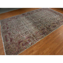 Load image into Gallery viewer, 11&#39;7&quot;x19&#39;3&quot; Bone White, Antique Persian Kerman, Clean, Some Wear, Sides And Ends Secured, 100% Wool, Hand Knotted, Oversized, Oriental Rug FWR469974