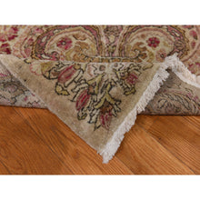 Load image into Gallery viewer, 11&#39;7&quot;x19&#39;3&quot; Bone White, Antique Persian Kerman, Clean, Some Wear, Sides And Ends Secured, 100% Wool, Hand Knotted, Oversized, Oriental Rug FWR469974