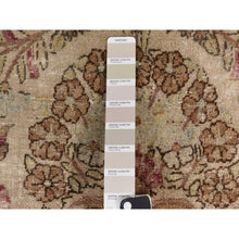 Load image into Gallery viewer, 11&#39;7&quot;x19&#39;3&quot; Bone White, Antique Persian Kerman, Clean, Some Wear, Sides And Ends Secured, 100% Wool, Hand Knotted, Oversized, Oriental Rug FWR469974