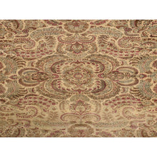 Load image into Gallery viewer, 11&#39;7&quot;x19&#39;3&quot; Bone White, Antique Persian Kerman, Clean, Some Wear, Sides And Ends Secured, 100% Wool, Hand Knotted, Oversized, Oriental Rug FWR469974